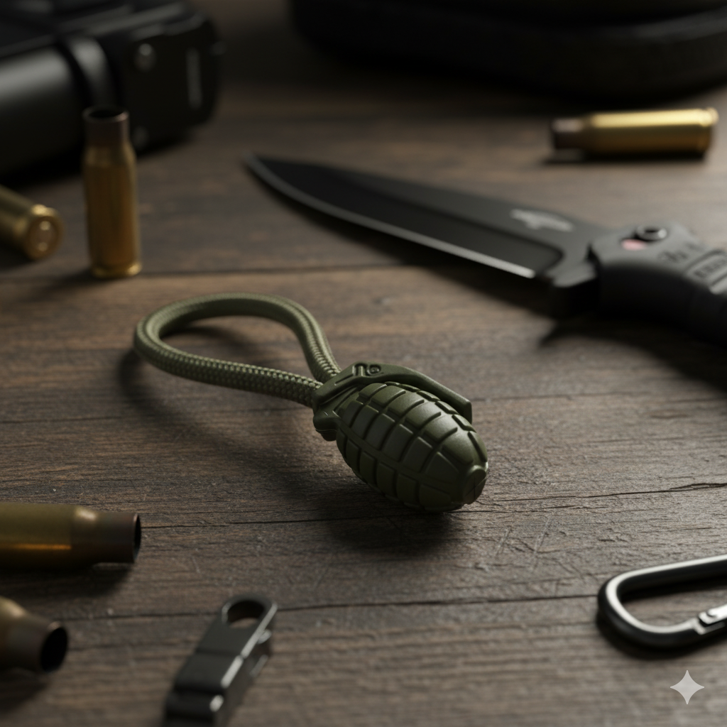 Mil-Tec Llavero Táctico Olivo Granada Decorativa