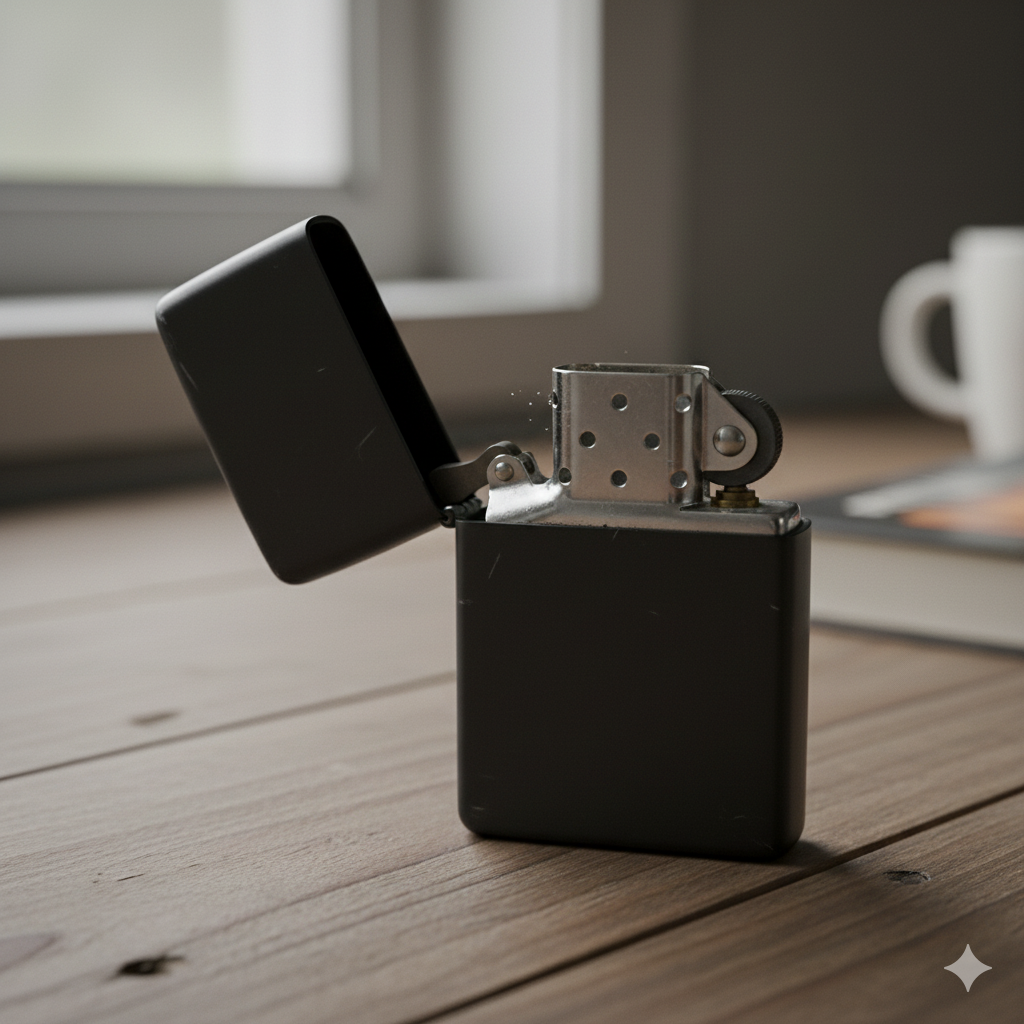 Mechero Militar a Prueba de Viento Negro