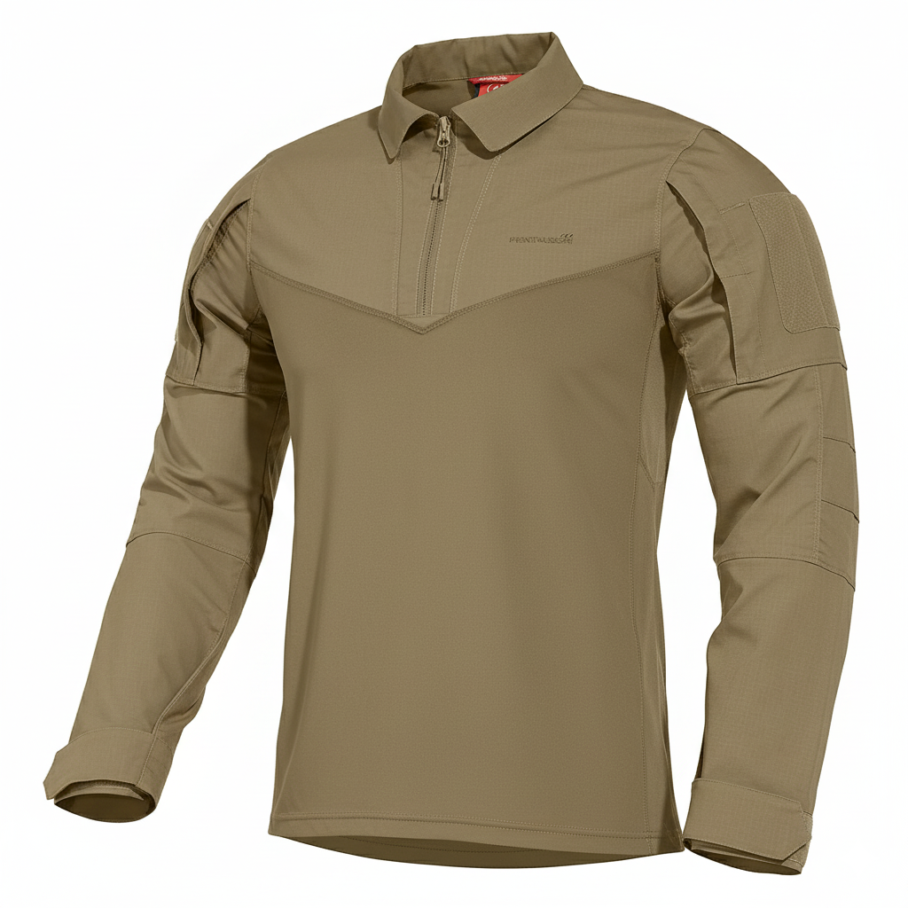 Camisa táctica Pentagon Ranger Tac-Fresh color Coyote – Ripstop transpirable con refuerzos, diseño UBACS y tratamiento Teflon™