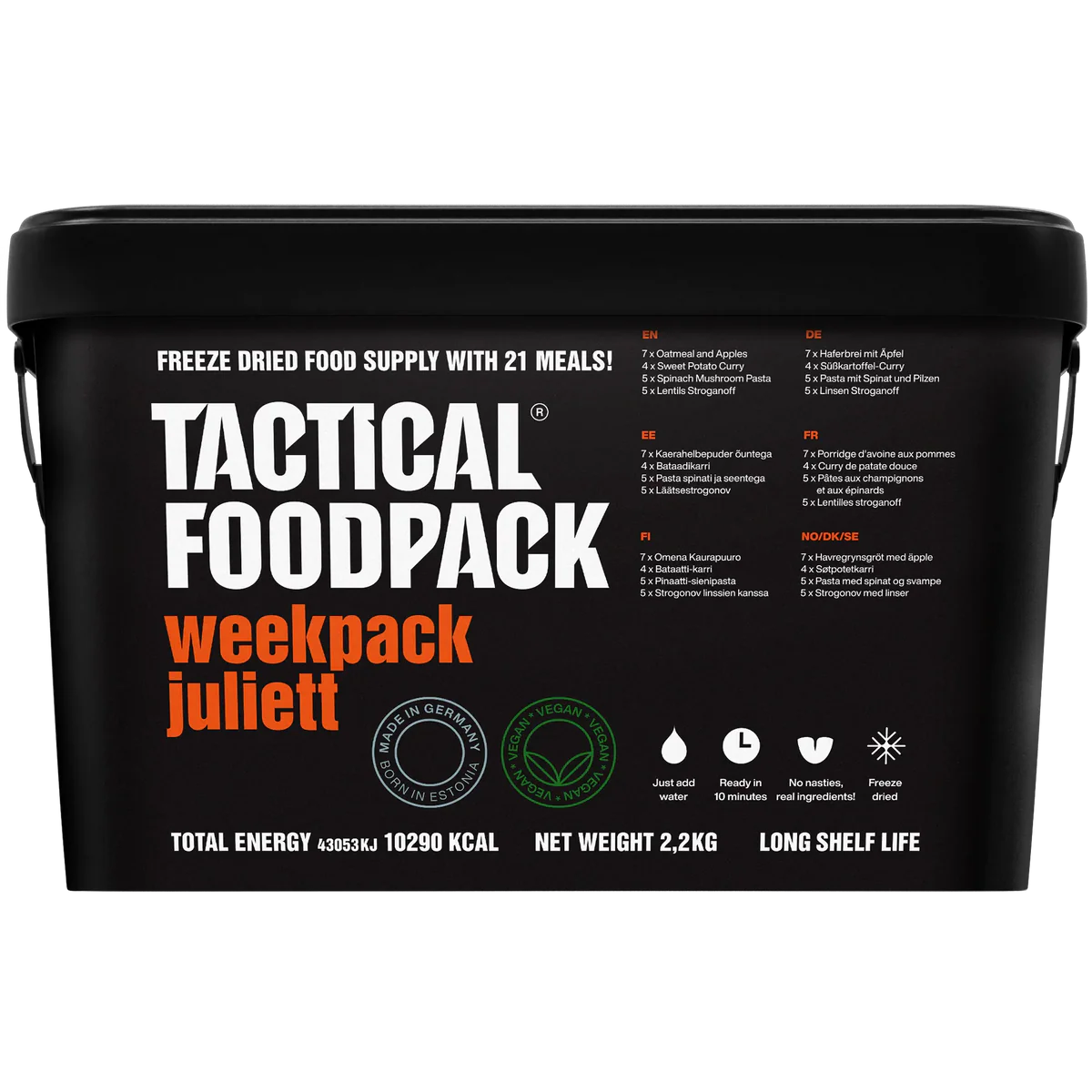 CAJA VEGANA | Green Survival Box Regalo Vegetal Tactical Foodpack