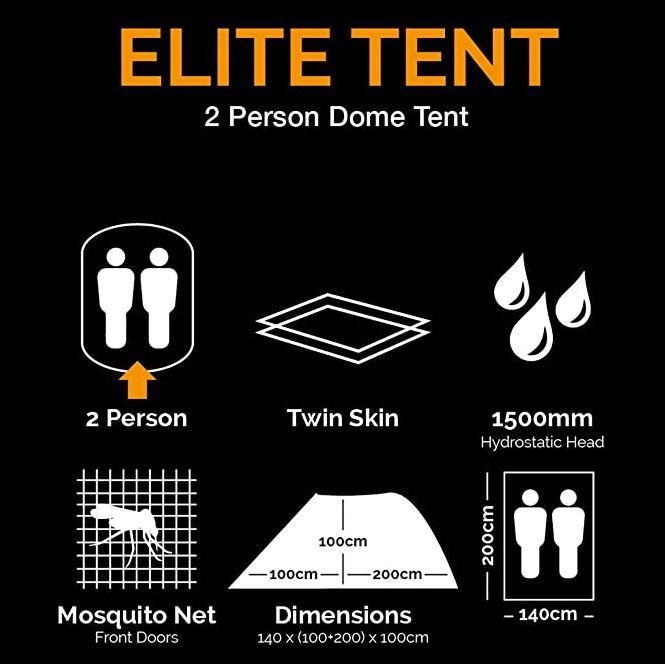 Tienda Elite Kombatuk - BTP 2 personas, doble techo NORTHVIVOR