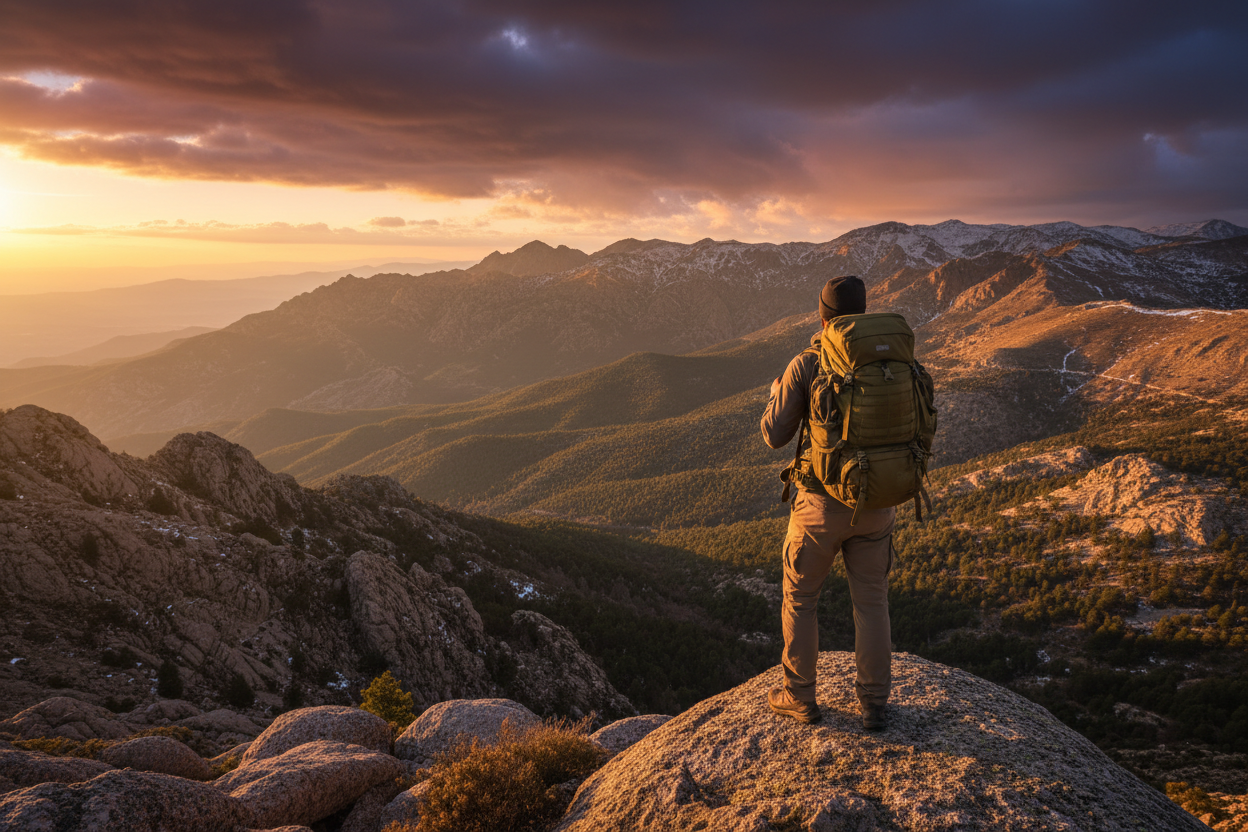 Hombre en la montaña 