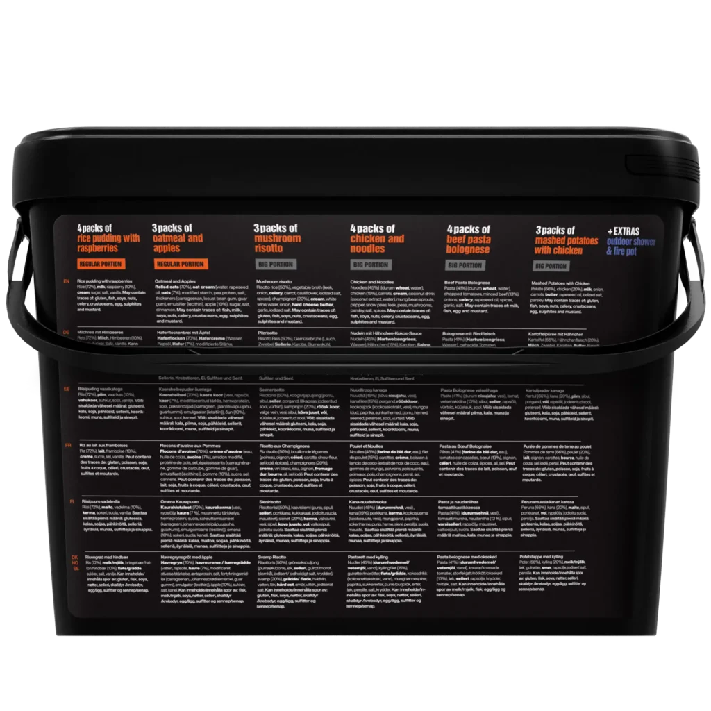 Survival Pack Mike Tactical Foodpack 21 Comidas Liofilizadas para 1 Semana con Gel Ignifugo