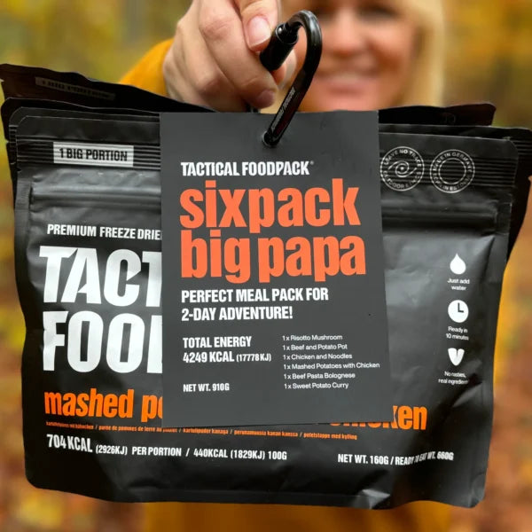 Sixpack Big Papa Tactical Foodpack Pack de Comidas Liofilizadas Altas Calorias Outdoor