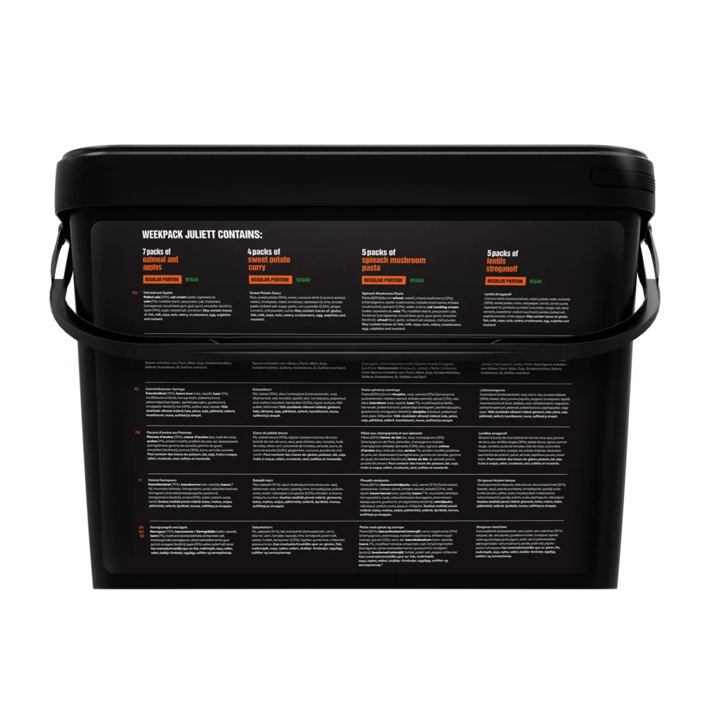 Weekpack Juliett Tactical Foodpack 21 Comidas Veganas Liofilizadas para 7 Días Outdoor